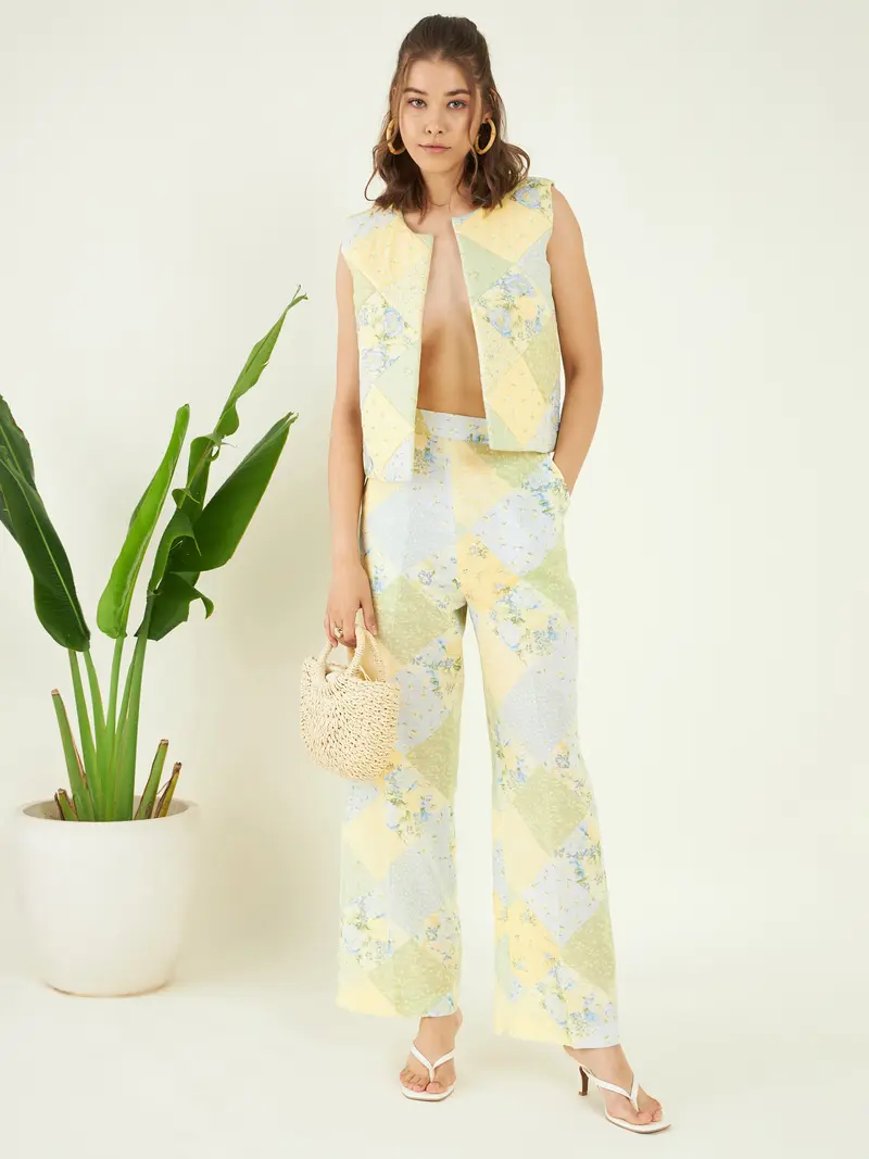 Linen Multicolor Cotton Co-ord Set