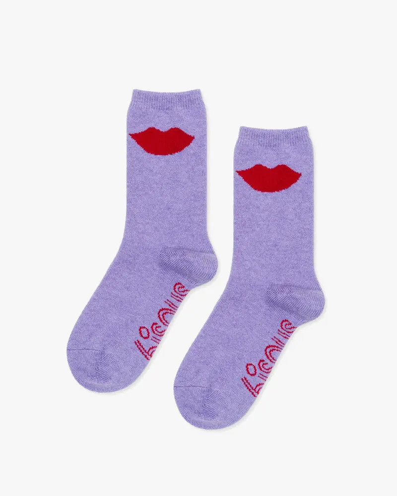 Lips Cashmere Crew Socks