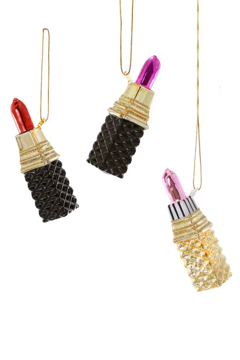 Lipstick 3 Asst Ornaments