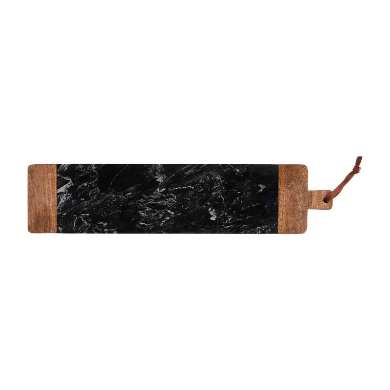 Long Wood Blk Marble