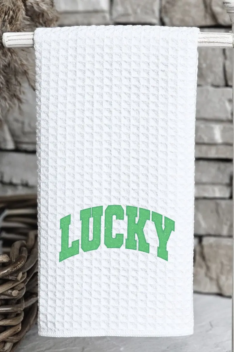 Lucky Varsity Waffle Kitchen Towel