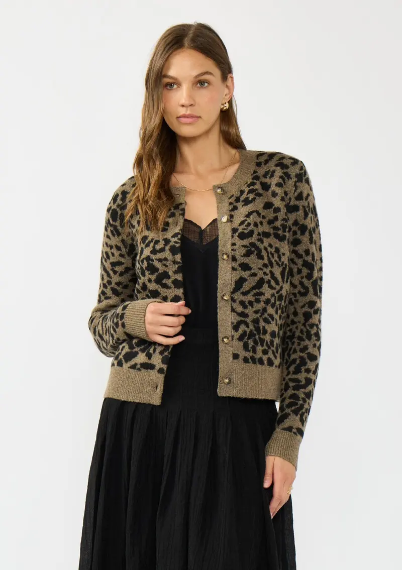 Lucy Leopard Cardigan