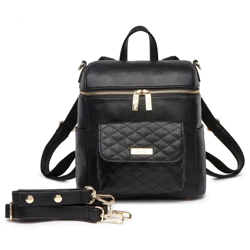 Luli Bebe Petit Diaper Bag Ebony Black