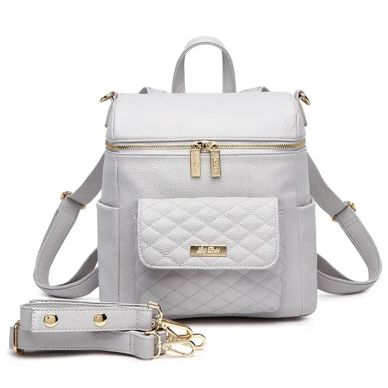 Luli Bebe Petit Diaper Bag Stone Grey