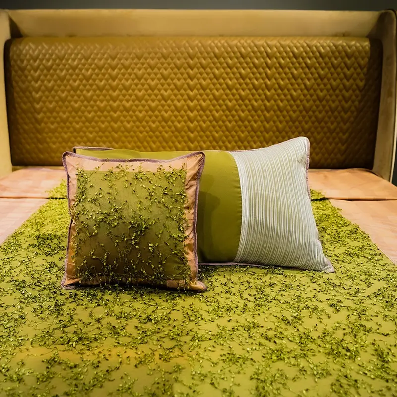 Lush Green Valley Cushion cover