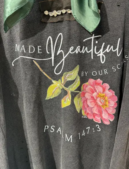 Made Beautiful By Our Scars Tattered Tee - PREORDER