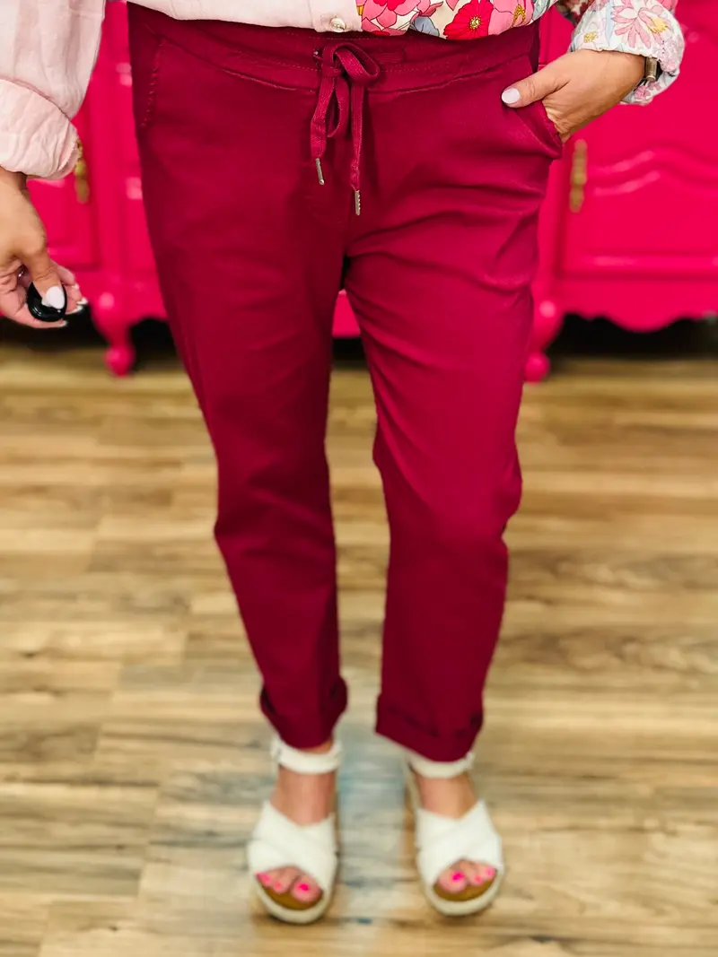 Magic Pants - Cranberry - FINAL SALE