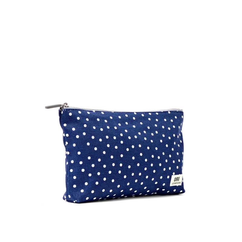 Maida Vale Pouch in Navy Polka