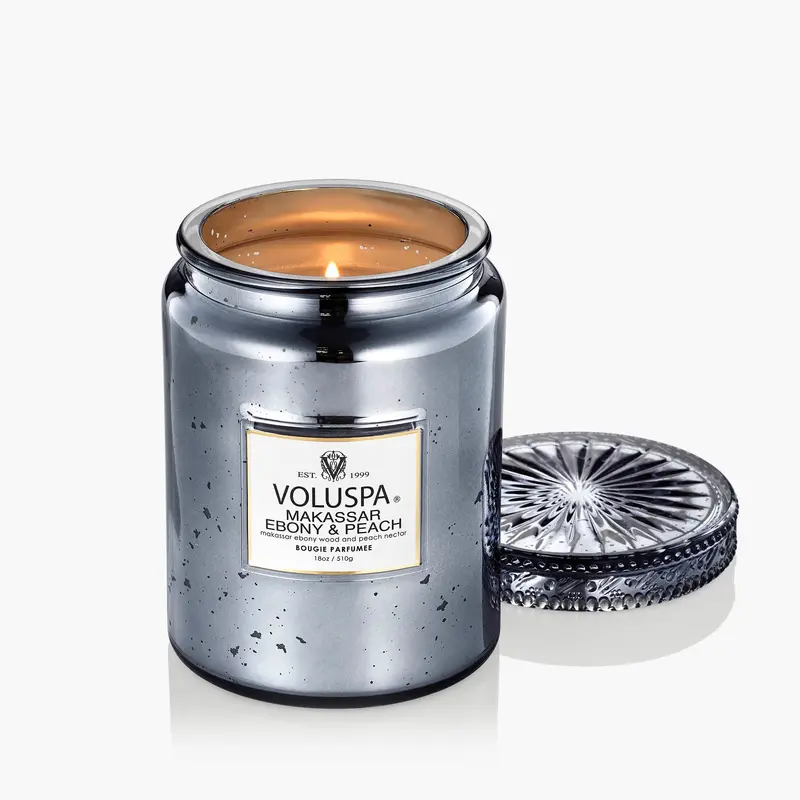 Makassar Ebony & Peach Large Jar Candle