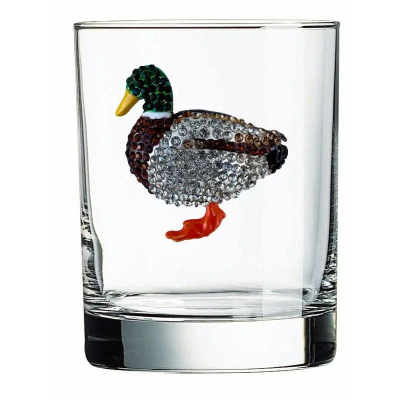 Mallard Duck Double Old Fashioned Glass