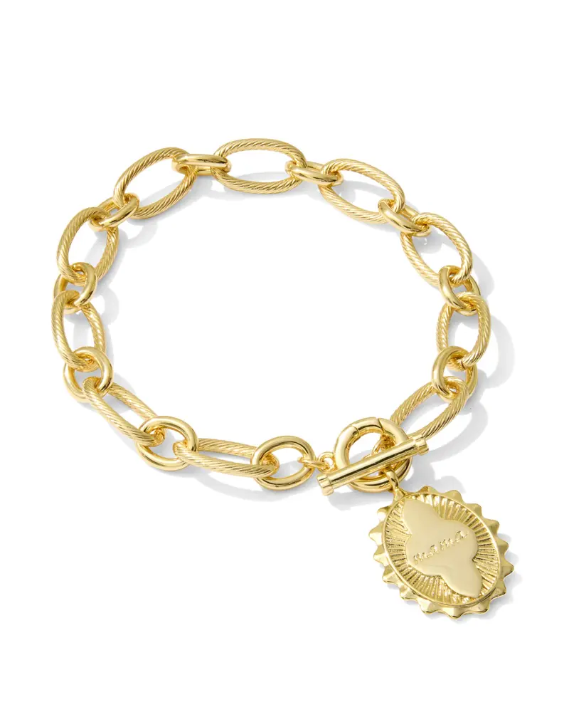 Mama Gold Link and Chain Bracelet