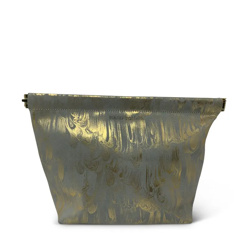 Marble Snap Makeup Bag
