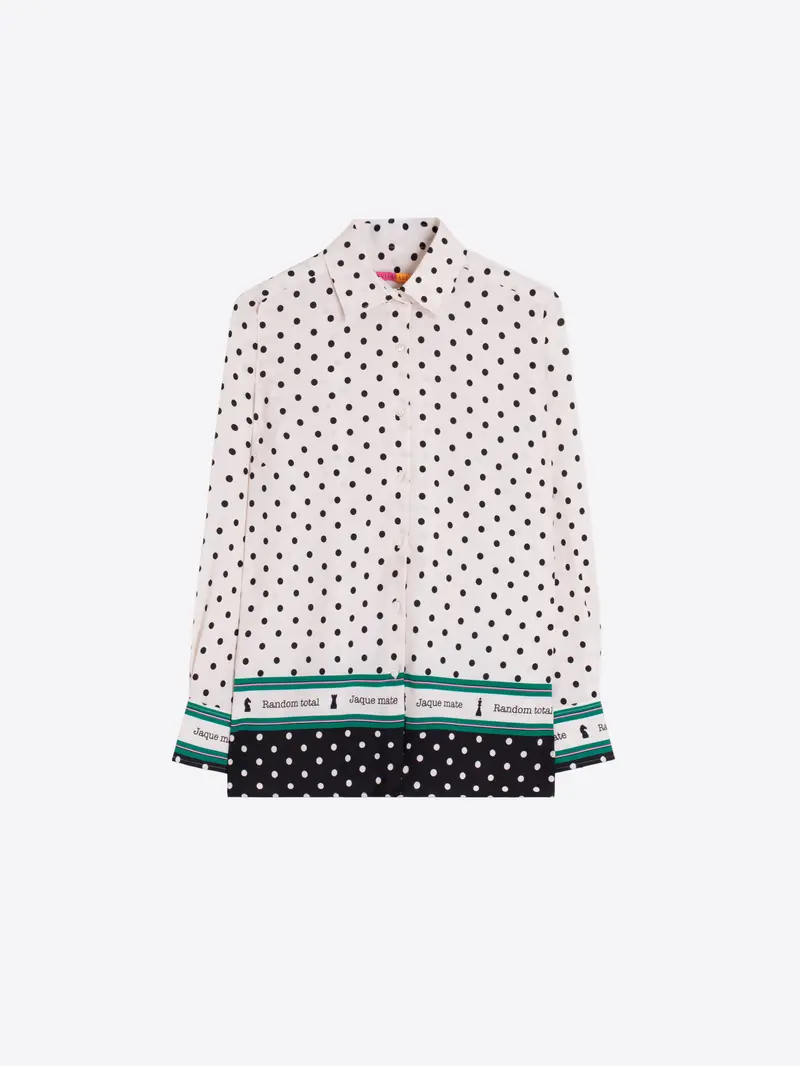 Mariela Ecru Polka-Dot Shirt