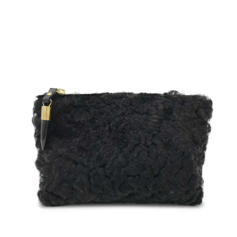 Marlborough Cosmetic Case - Chocolate Shearling