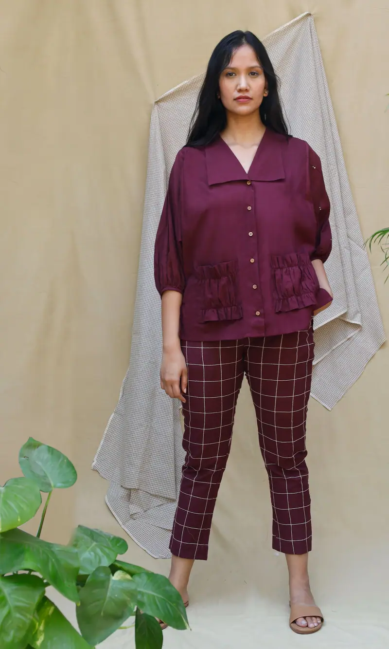 Maroon Collar Checks Complete Set