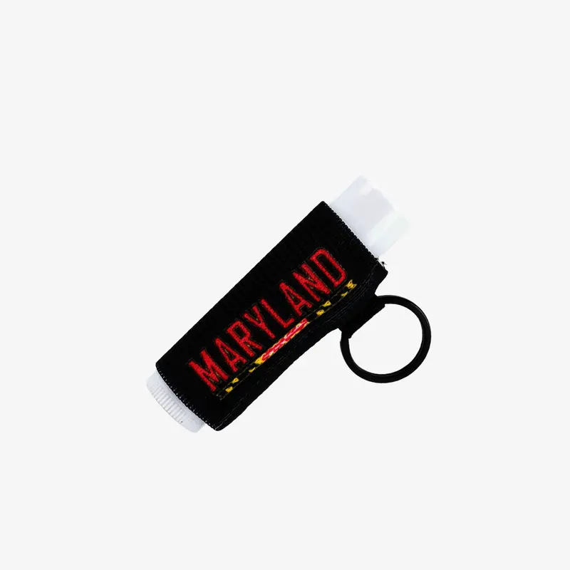Maryland Black - Chapstick Holder Keychain