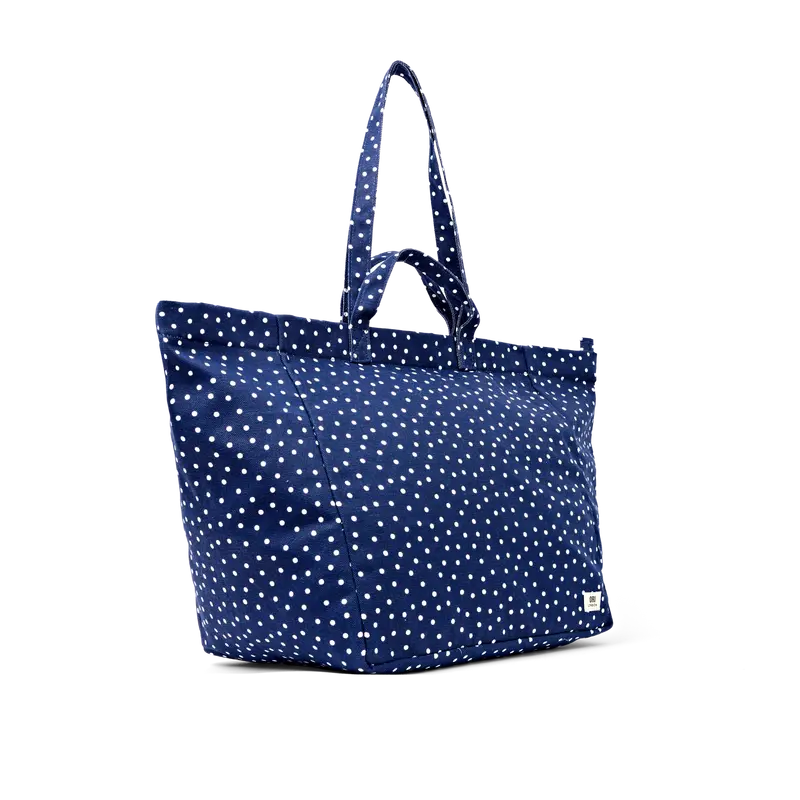Marylebone Tote Bag in Navy Polka