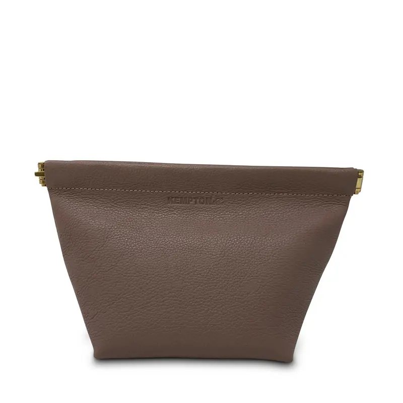 Mauve Snap Makeup Bag