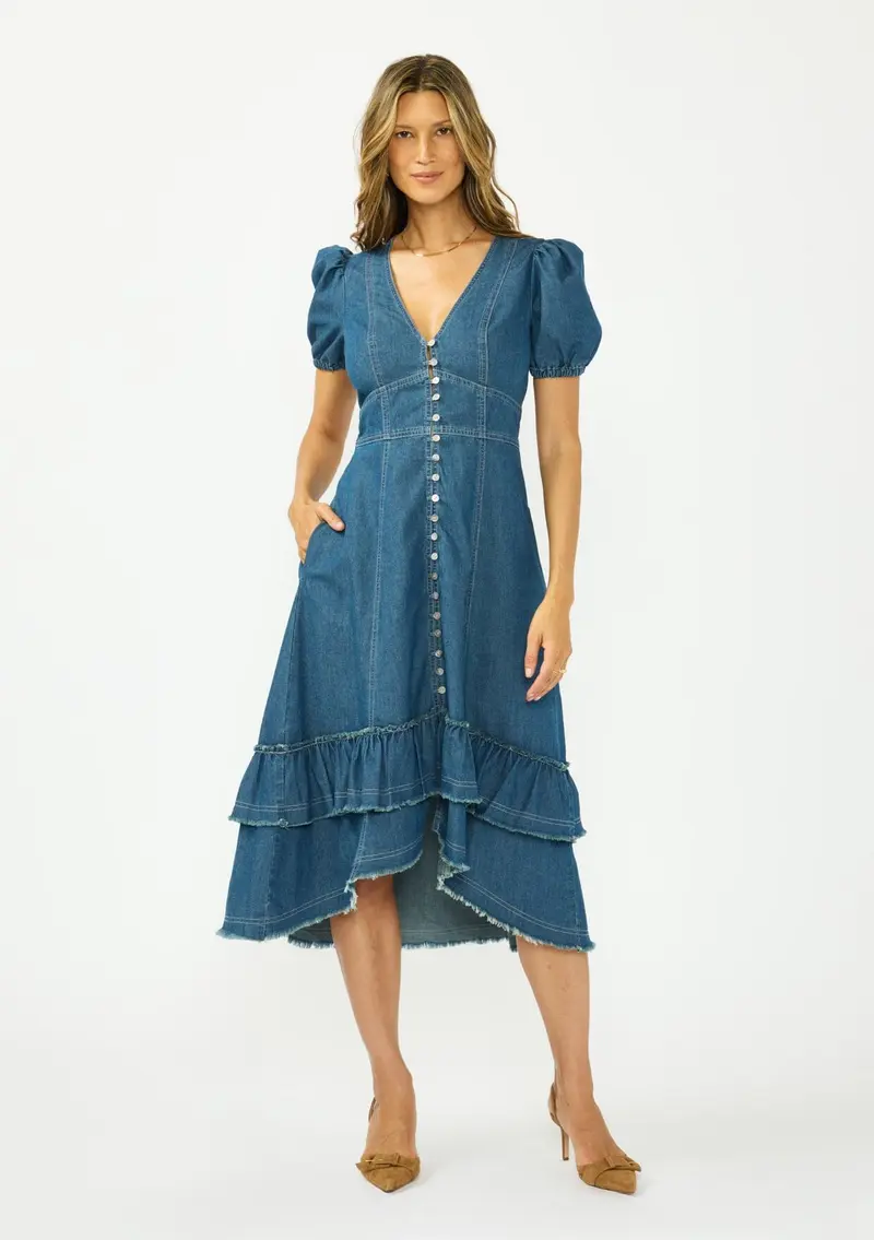 Maxine Denim Midi Dress