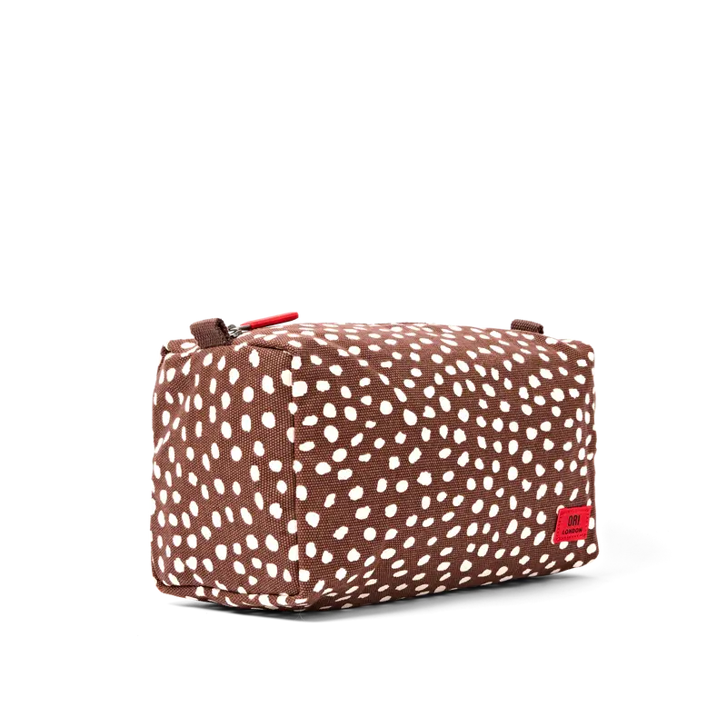 Maygrove Wash Bag in Brown Spot