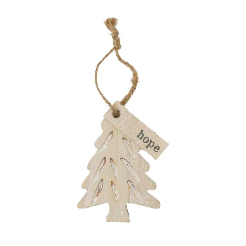 Medium Wood Tree Ornament by MudPie