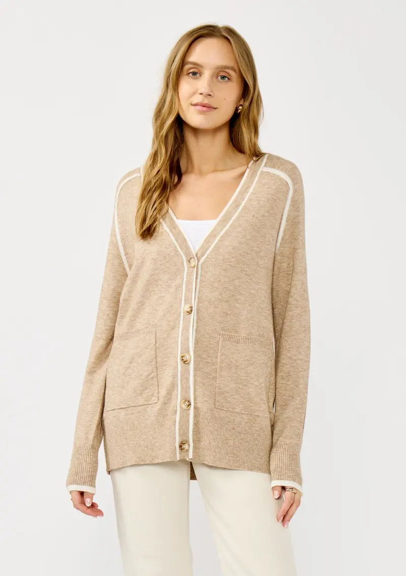 Melly Border Striped Cardigan