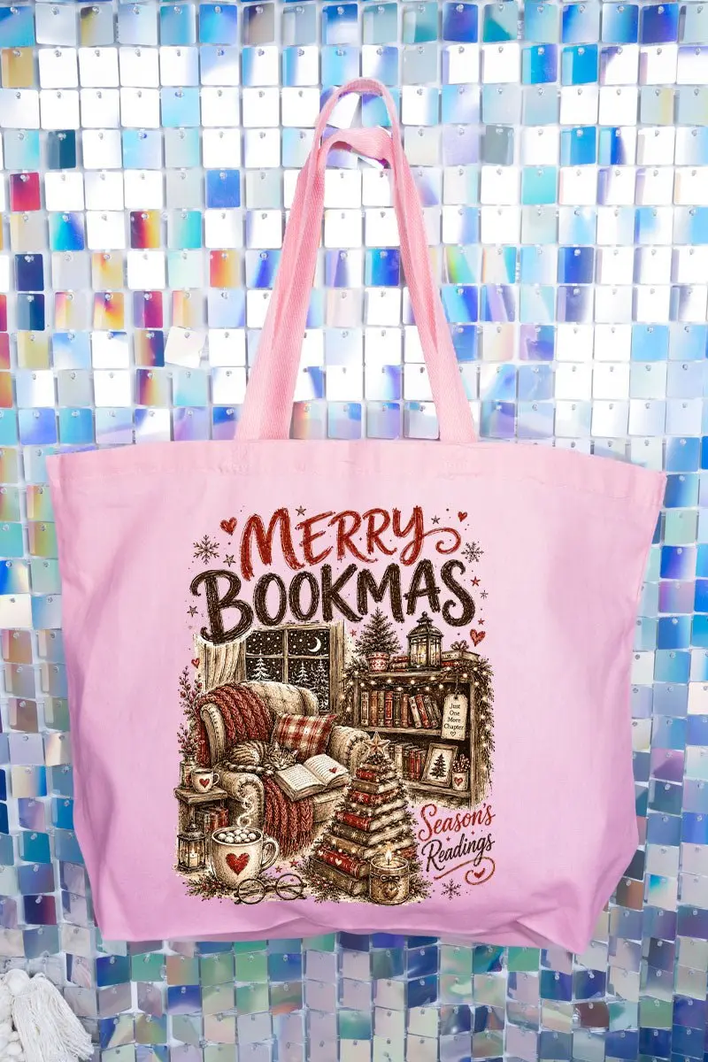 Merry Bookmas Canvas Jumbo Tote