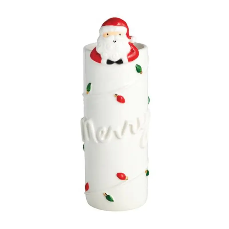 Merry Hanging Santa Vase