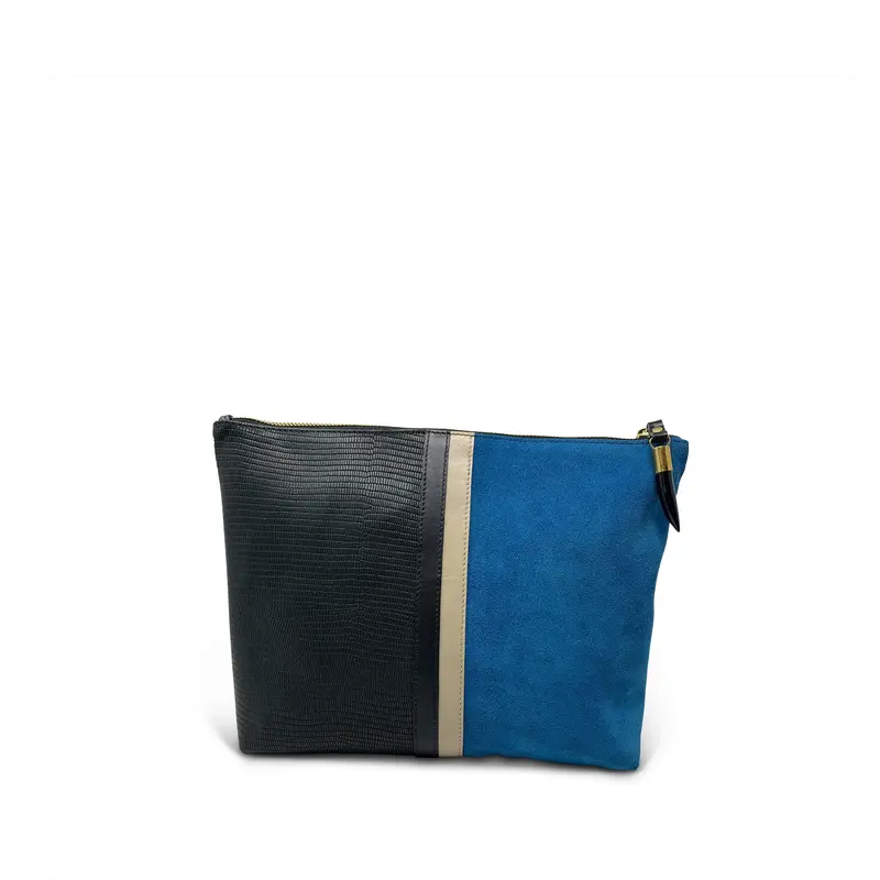 MINI CROCK SEA BLUE MEDIUM POUCH