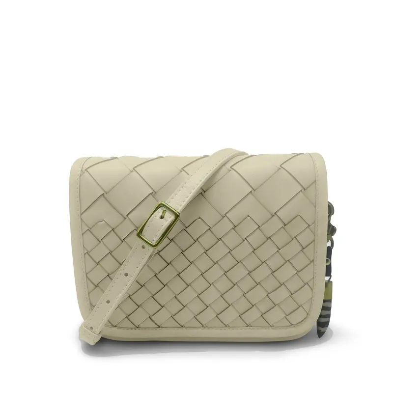 Mini Mia Crossbody - Sand Threaded Weave Crossbody SAMPLE