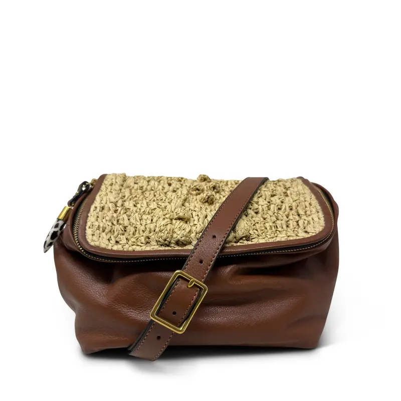 Mini Rough Night Crossbody - Aran Raffia SAMPLE