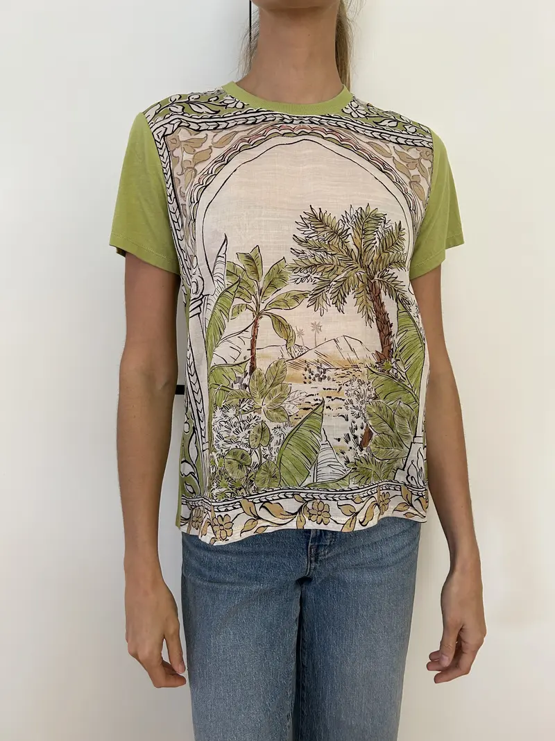 Mixed Media T-Shirt in Isolde
