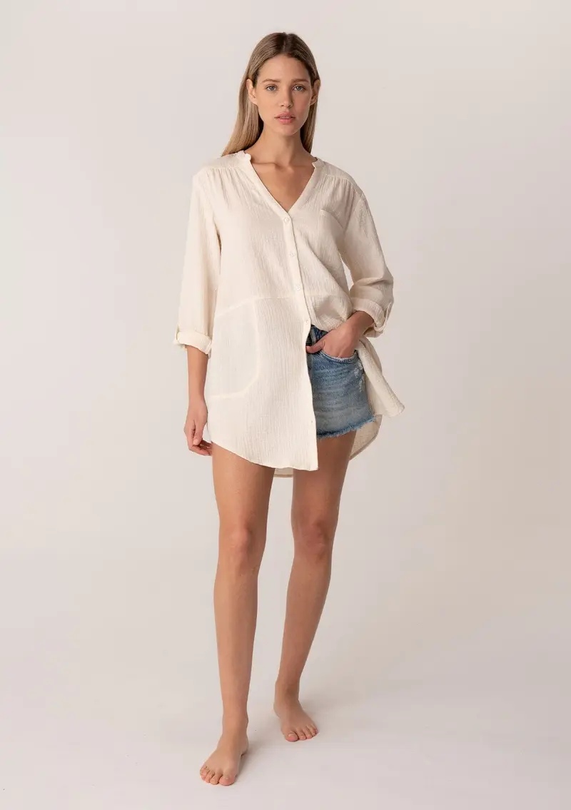 Moonlight Button Front Top
