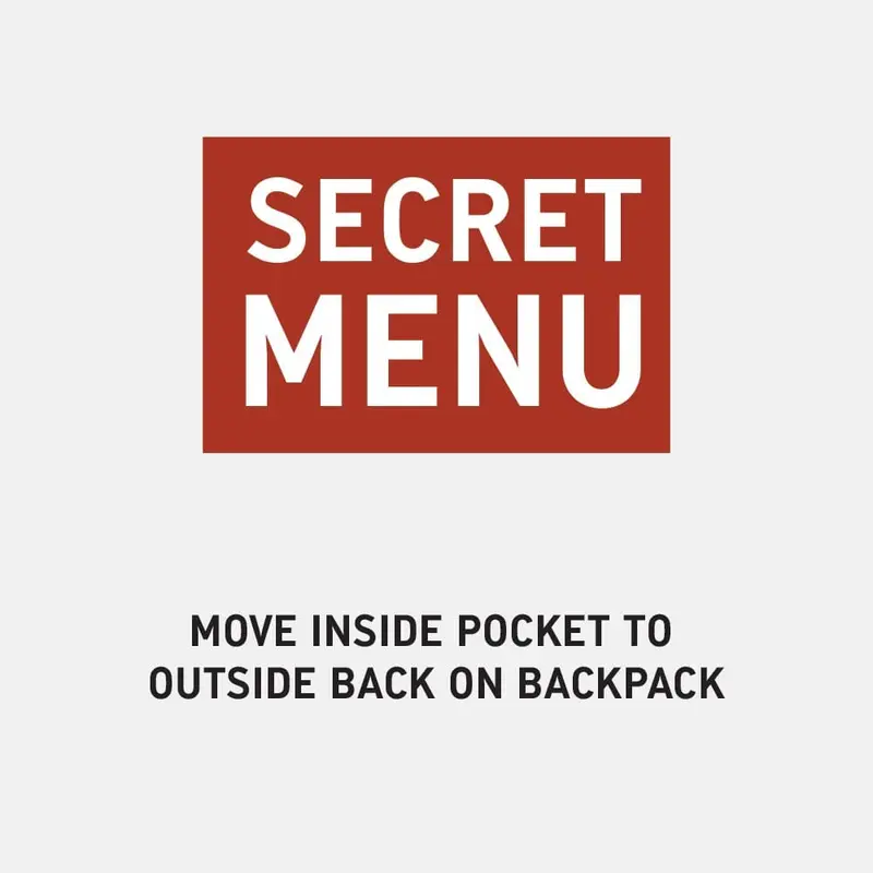 MOVE INSIDE POCKET TO OUTSIDE BACK POCKET ON BACKPACK