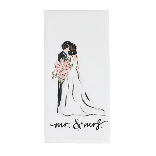 Mr. & Mrs. Wedding Hand Towel by Mud Pie