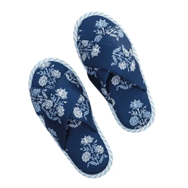 Mud Pie Block Print Slippers