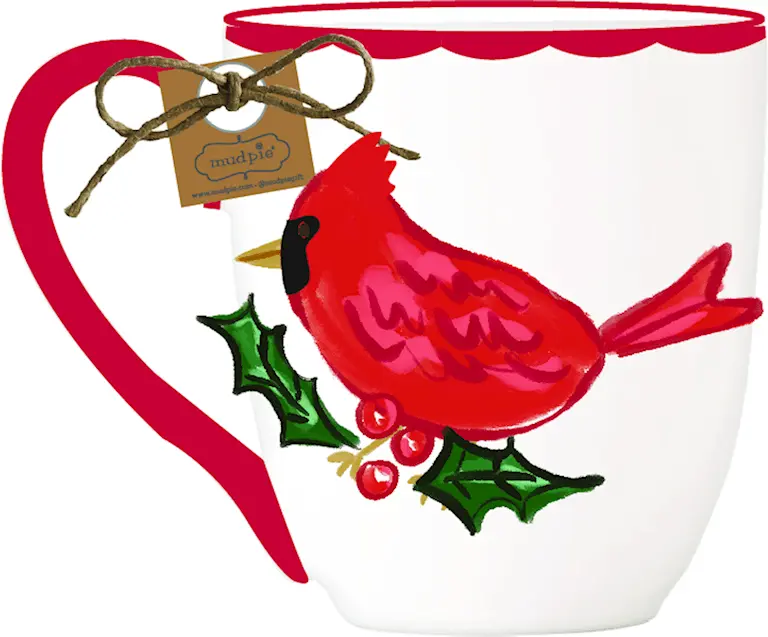 Mud Pie Cardinal Mug – Holiday Coffee Mug