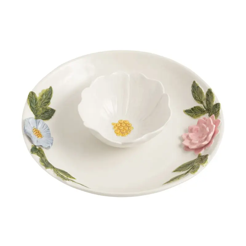 Mud Pie Flower Chip and Dip Set
