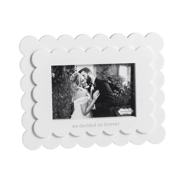 Mud Pie Forever Scallop Wood Frame