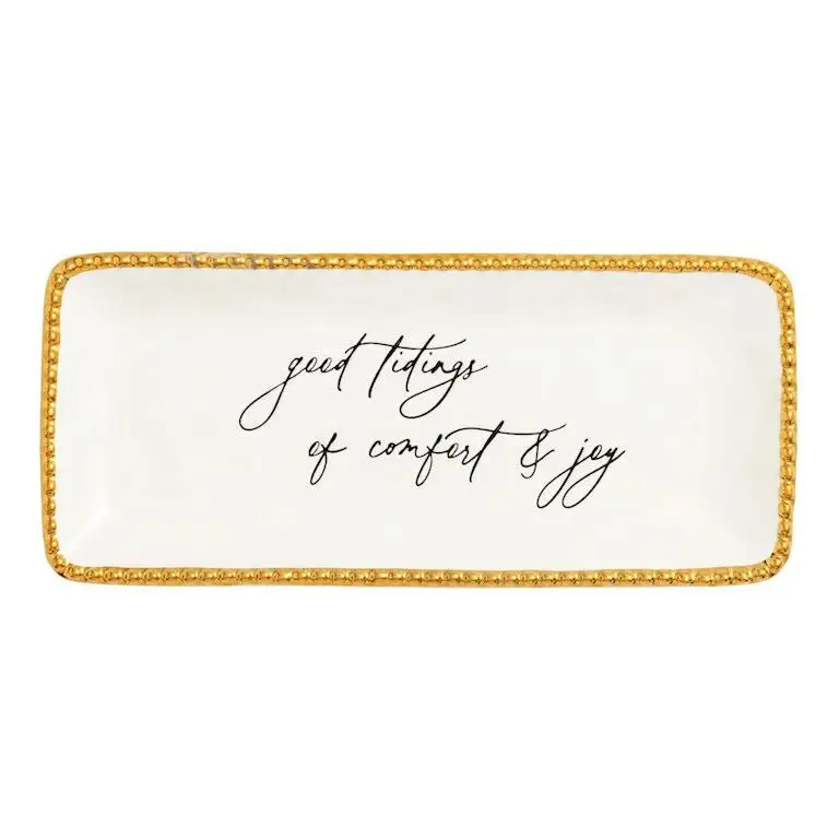 Mud Pie Gold Edge Sentiment Tray – Choose Your Style