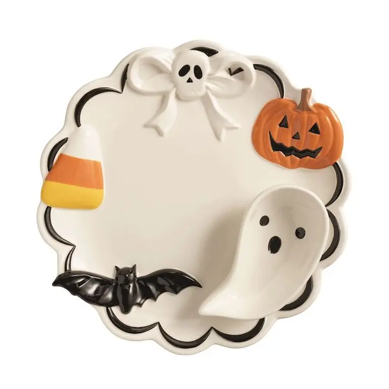 Mud Pie Halloween Ghost Chip & Dip Set – Spooky Serveware