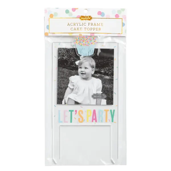 Mud Pie Let’s Party Cake Topper Frame