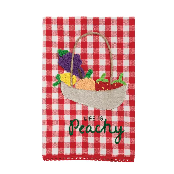 Mud Pie Peachy Crochet Dish