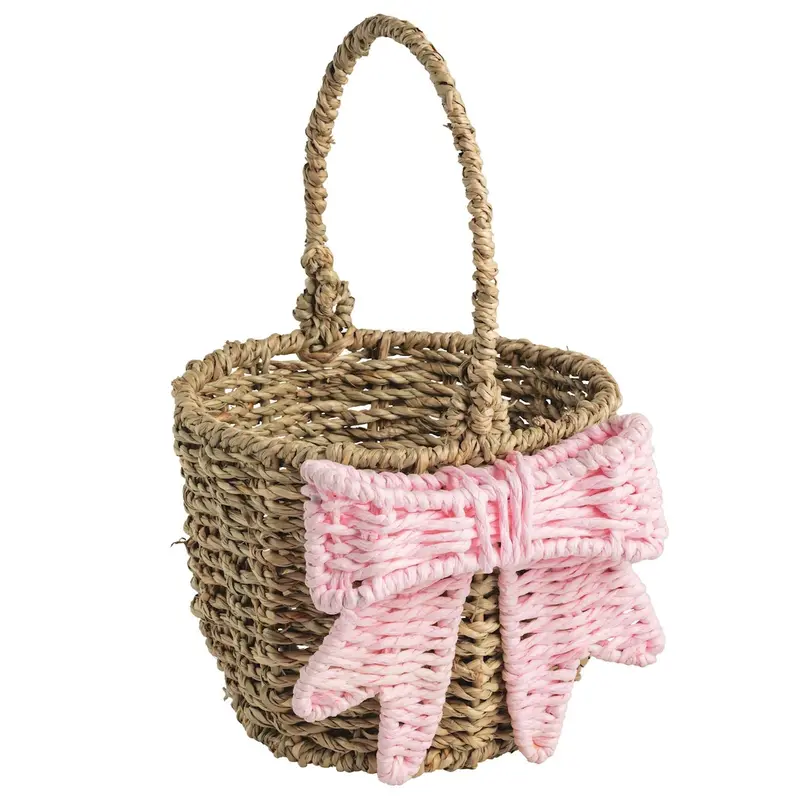 Mud Pie Woven Bow Easter Baskets - Choose Your Color