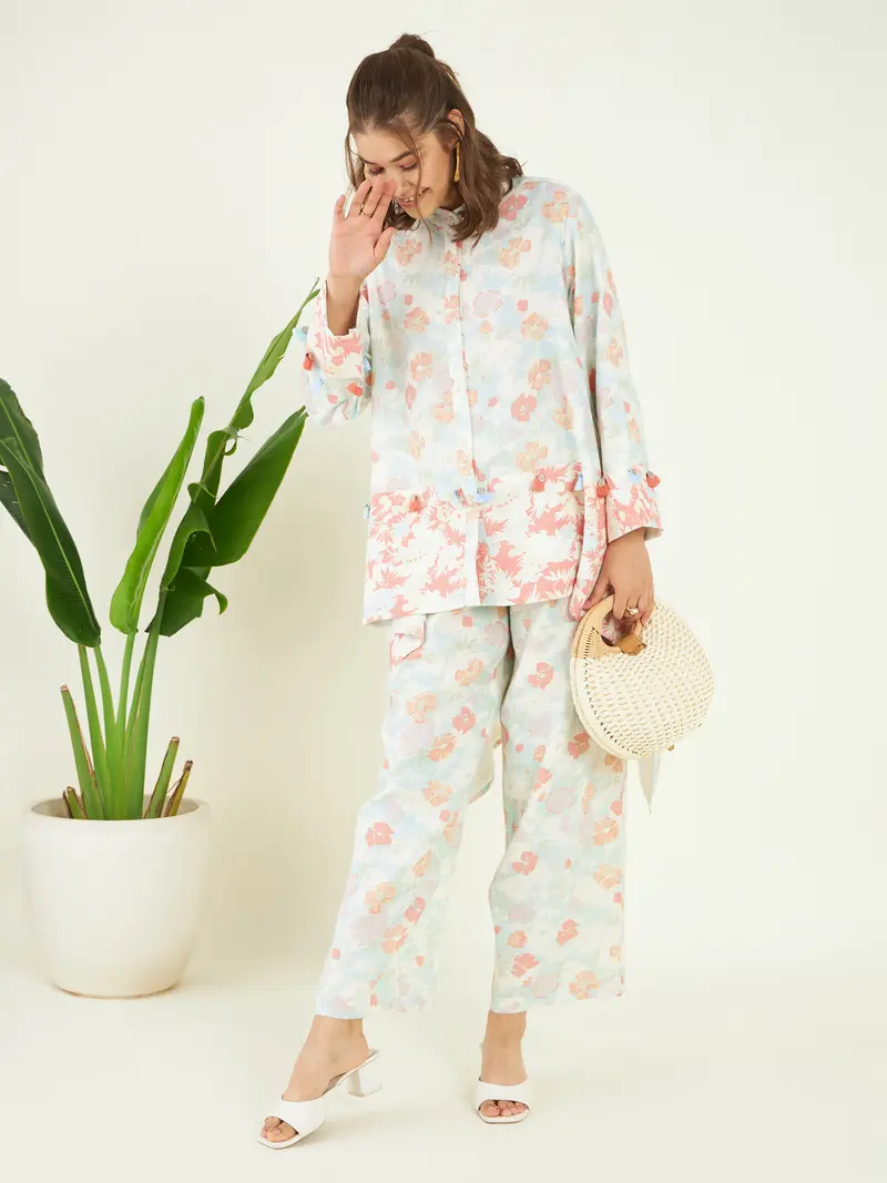 Multicolor Floral Printed Co-ord Set