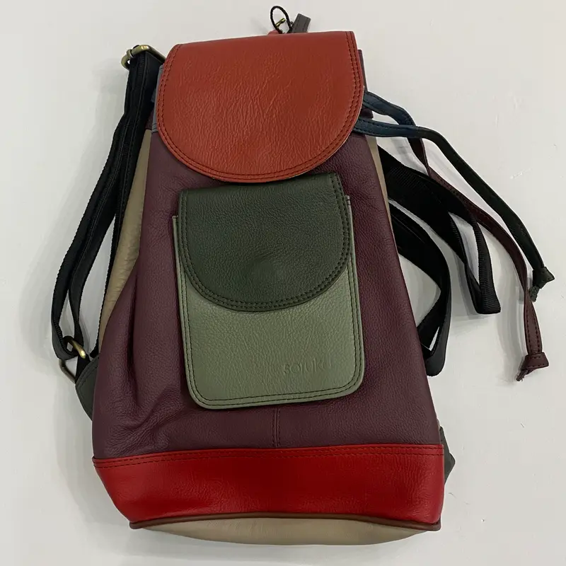 Multicolor Leather Backpack