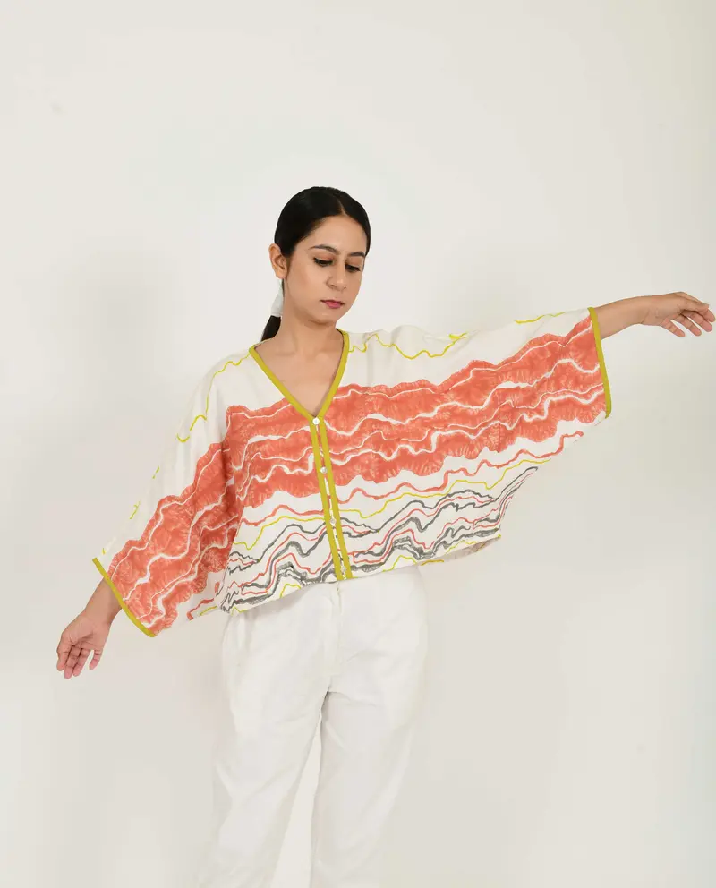 Multicolor Oversized Top
