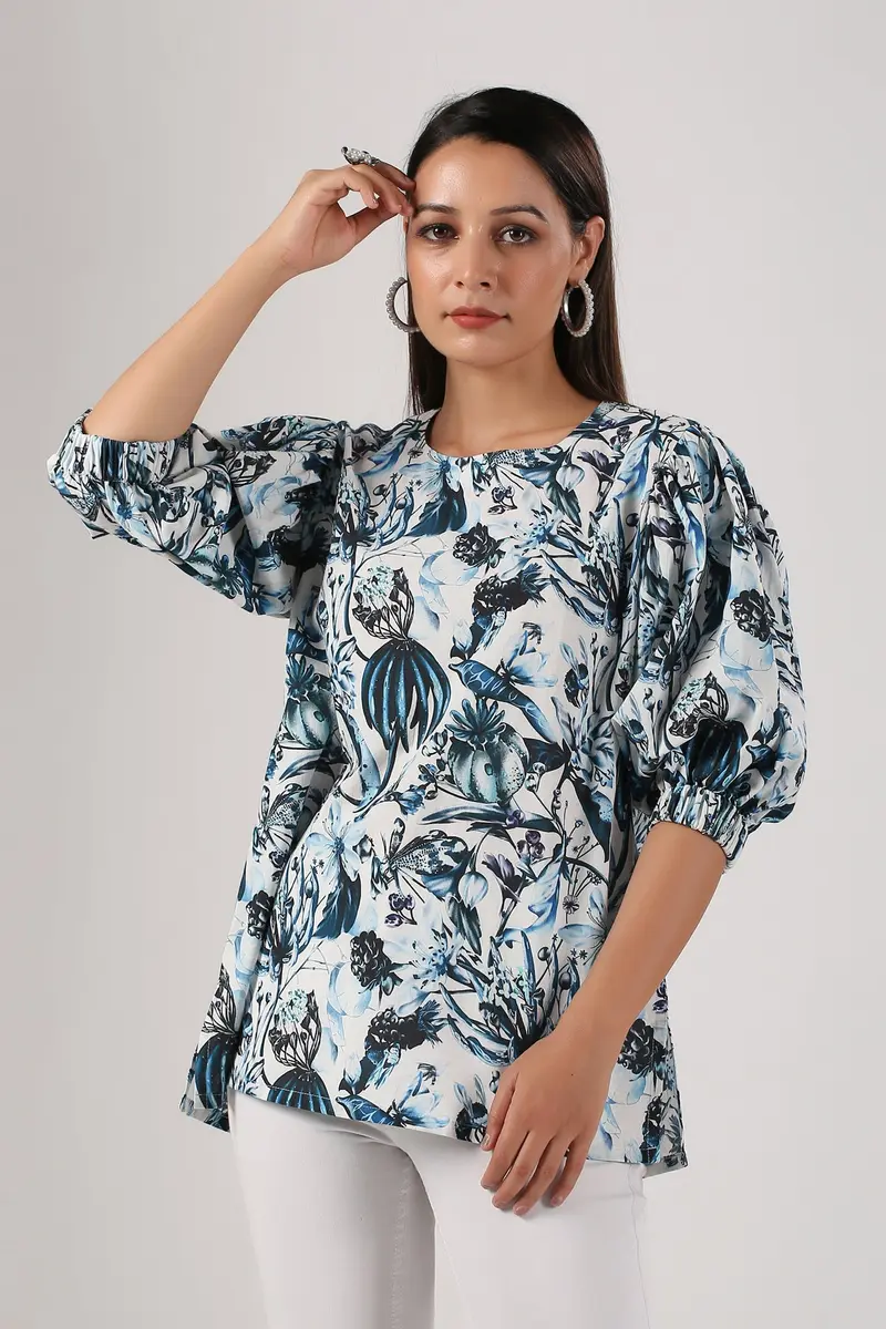 Multicolor Peplum Top