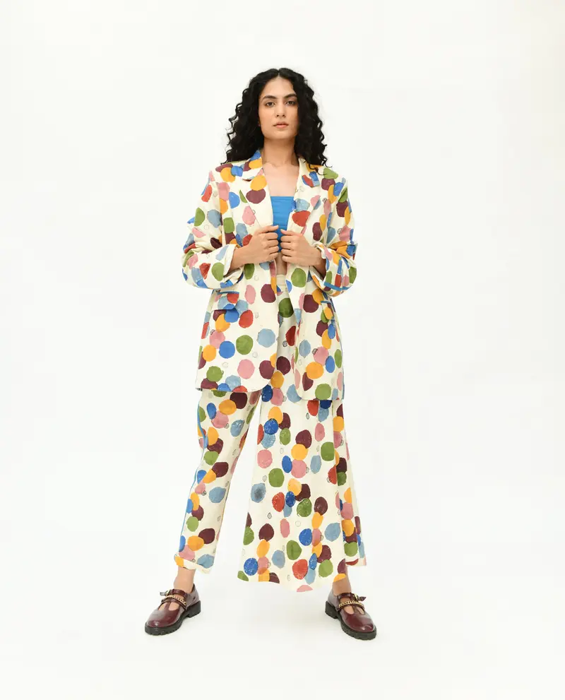 Multicolor Polka Dot Co-ord Set