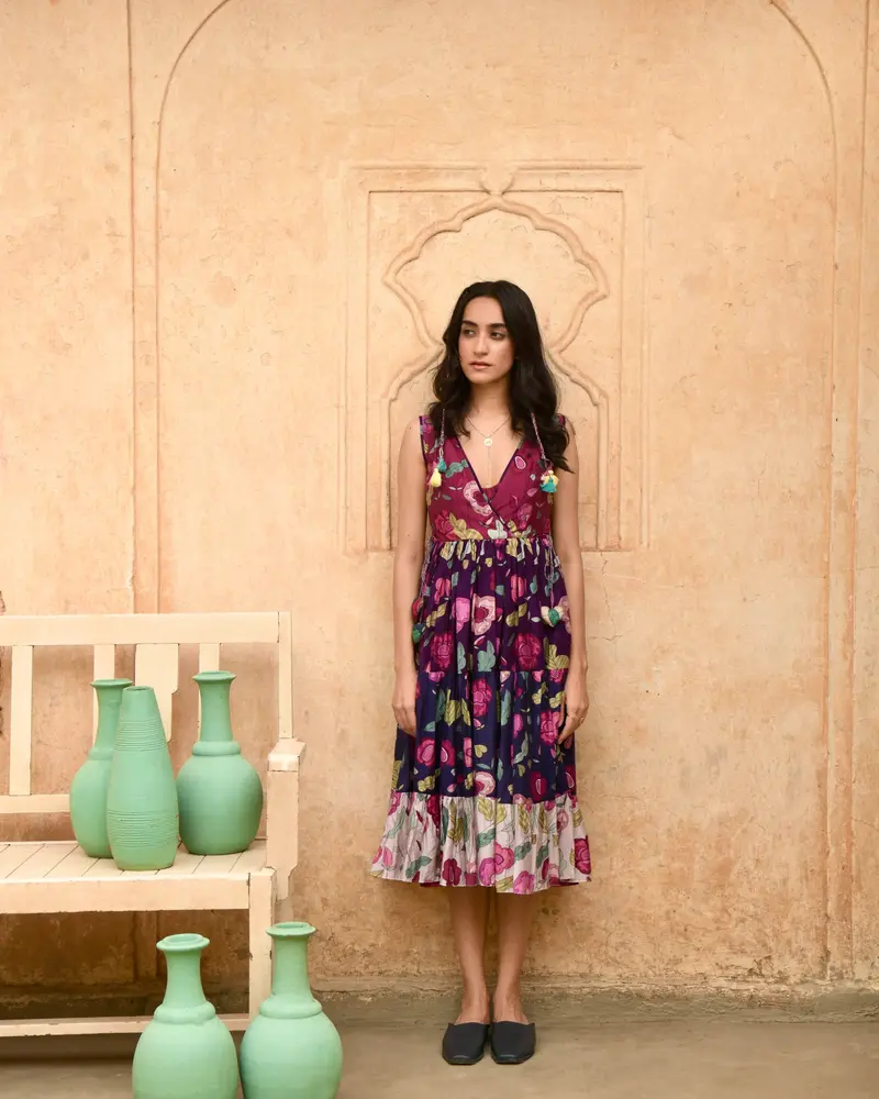 Multicolor Tiered Dress